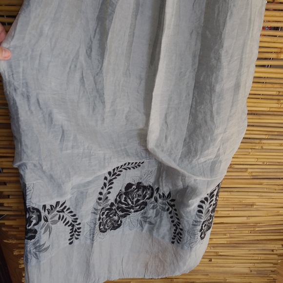 Anthropologie LAPIS 10 Strapless Smocked Top Dress in Gray Black - Picture 6 of 7